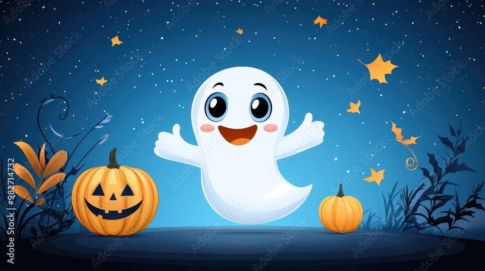 Fototapeta premium Happy Halloween Ghost