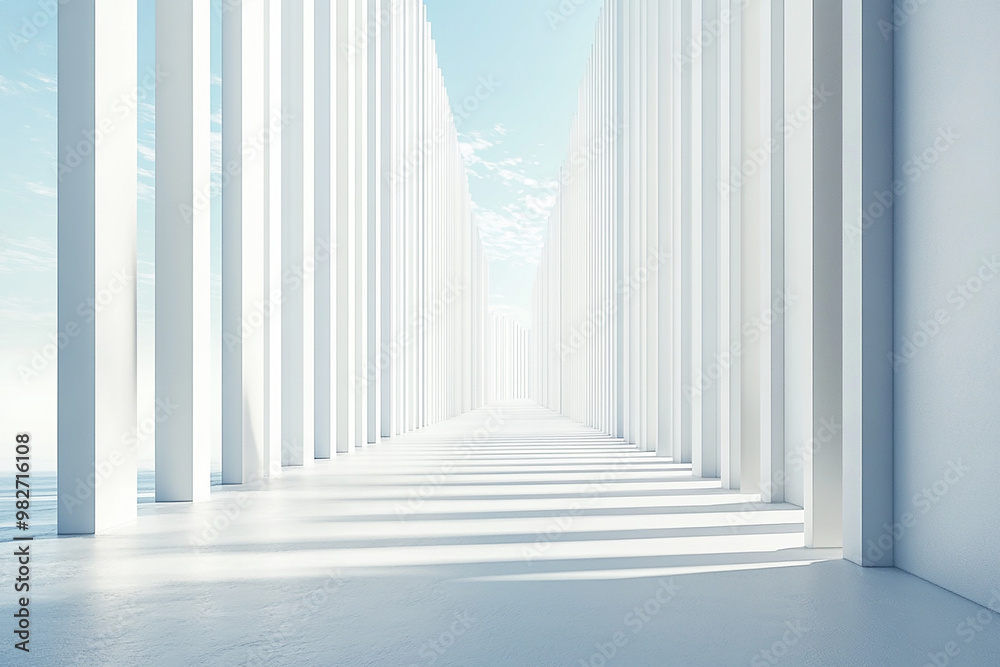3D rendering white space architecture minimalist background 3D rendering white space architecture minimalist background