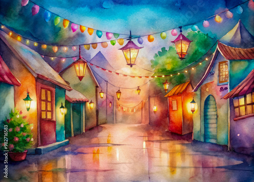 street in the city of night