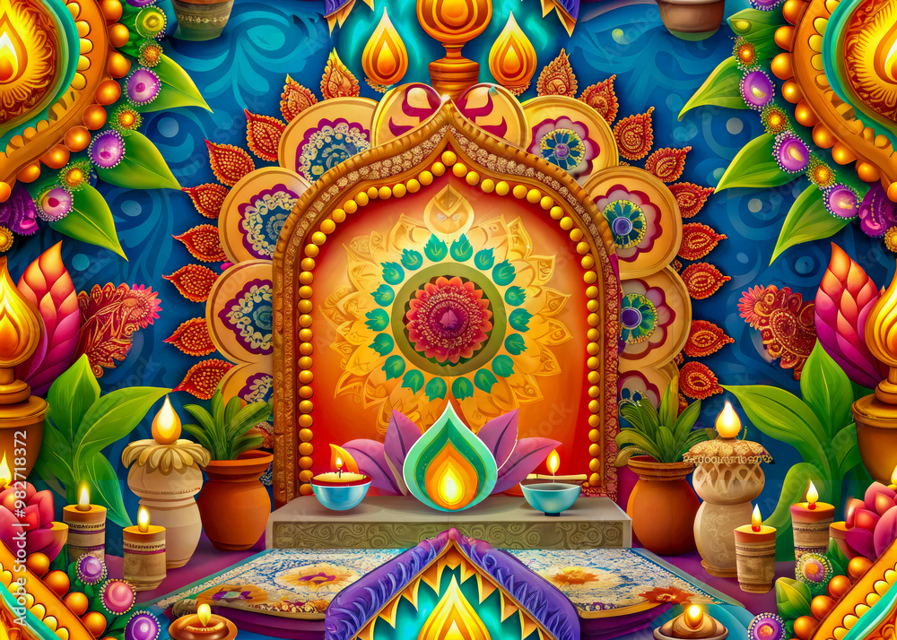 Obraz premium traditional thai painting