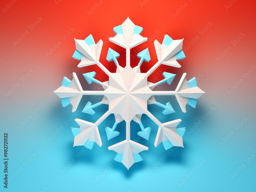 Simple geometric snowflake 3D Simple geometric snowflake 3D