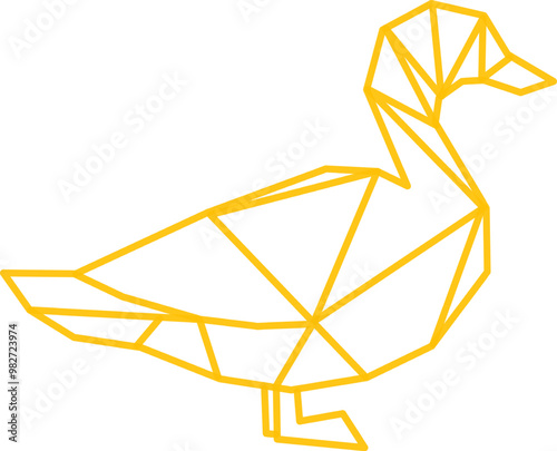 Duck. Vector Duck. Duck Geometric Design.