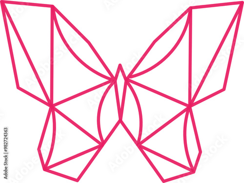 Butterfly. Vector Butterfly. Butterfly Geometric Design.