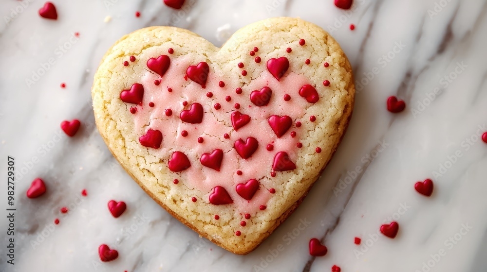 Heart-shaped cookie for Valentine's Heart-shaped cookie for Valentine's