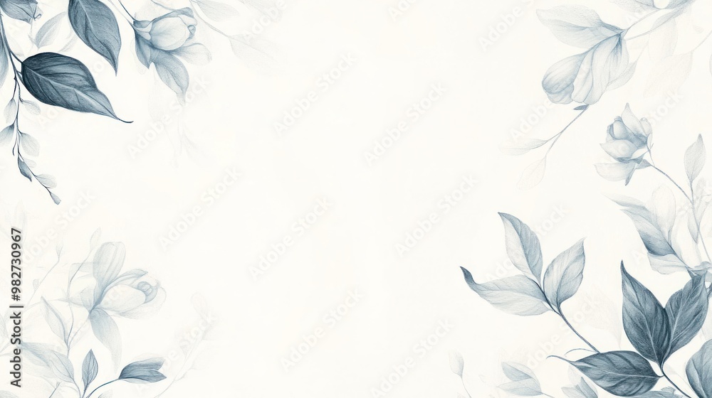 A wedding frame illustration with hand-drawn botanical elements, including vines and leaves, creating a soft, romantic border on a clean white background. A wedding frame illustration with hand-drawn botanical elements, including vines and leaves, creating a soft, romantic border on a clean white background.
