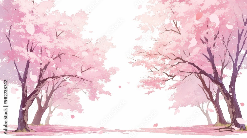 Pink cherry blossom trees Pink cherry blossom trees