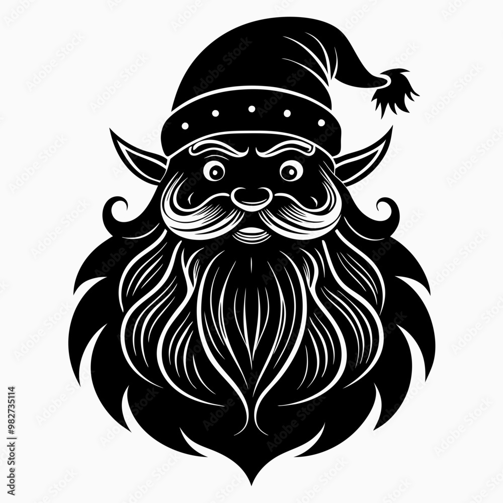 Fototapeta premium Santa SVG Santa Face Svg Vintage santa Svg Santa Claus svg Christmas Svg Holiday Svg Santa Silhouette Instabt Download
