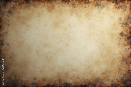 A Textured Background of Aged Paper with Dark Brown Edges