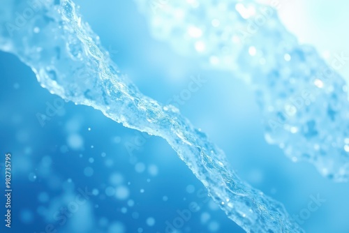 Wallpaper Mural Abstract Water Stream with Bokeh Blur Torontodigital.ca