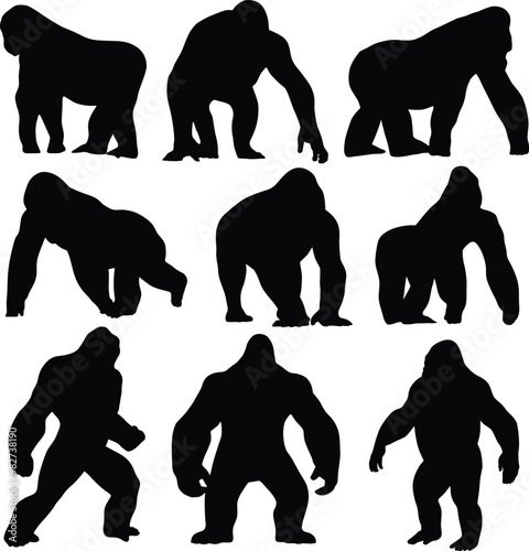 gorilla silhouettes