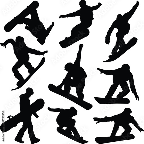 snowboard silhouettes