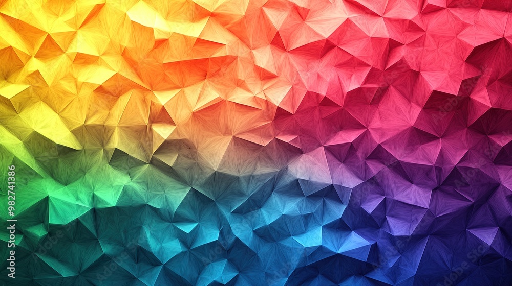 rainbow low poly style rainbow low poly style