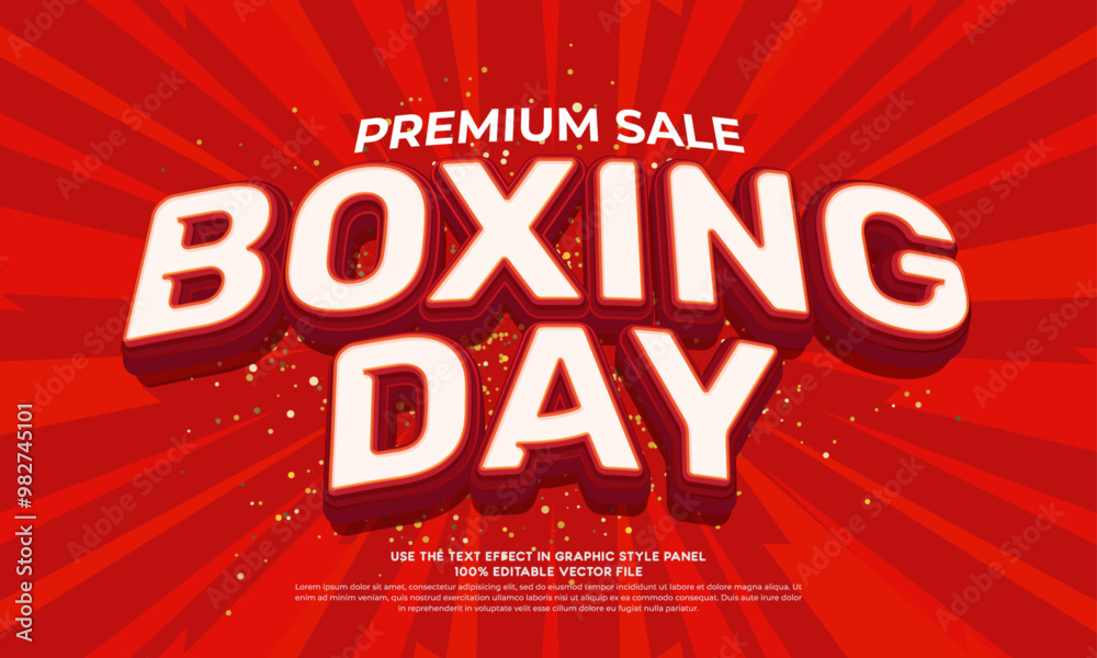 Boxing day text effect editable 3d text style Boxing day text effect editable 3d text style
