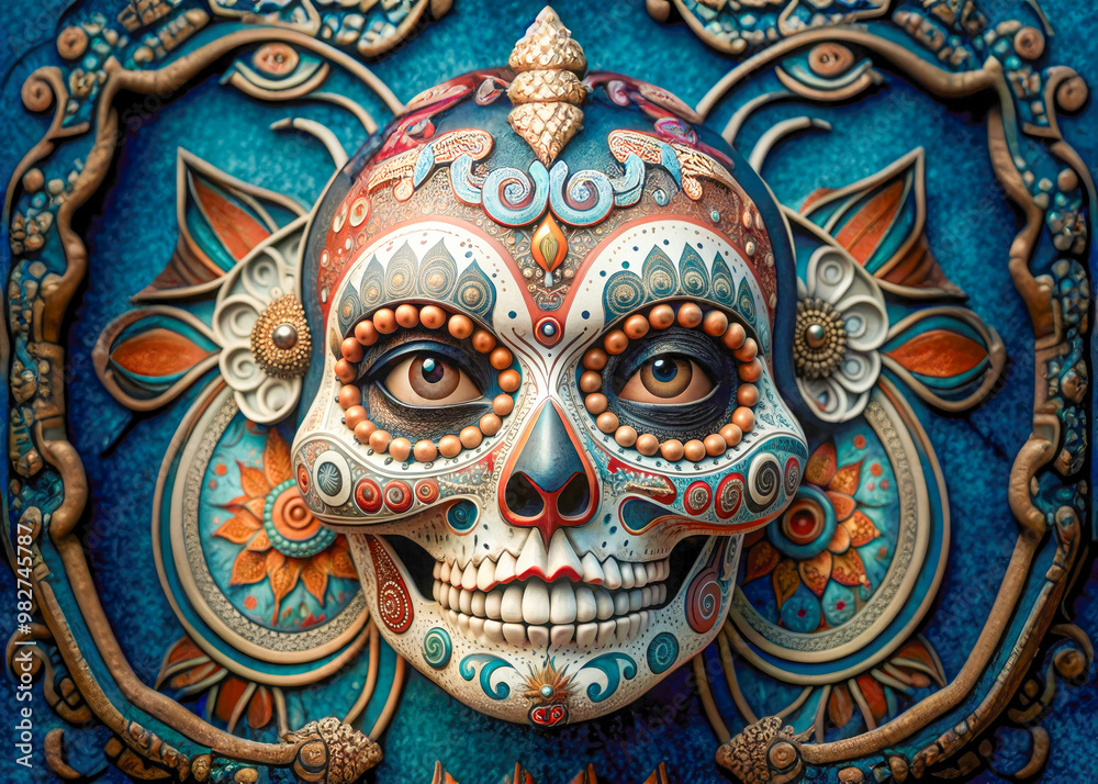 mask on the wall mask on the wall