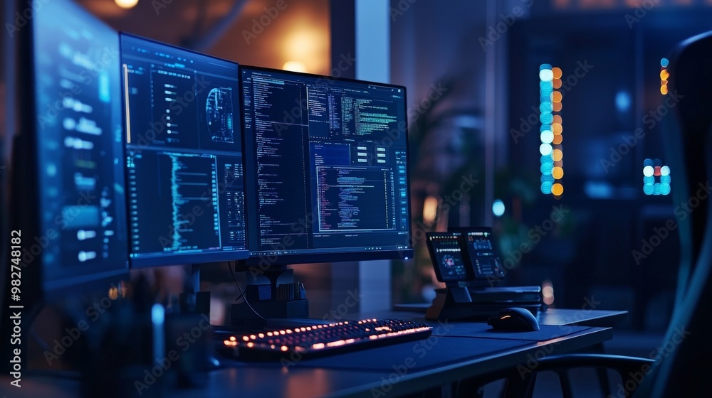 A close-up of a digital workspace where a remote business manages its operations A close-up of a digital workspace where a remote business manages its operations