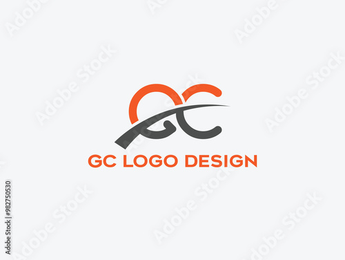 Gc classic letter mark logo design vector, modern minimal business logo gc unique gc logo