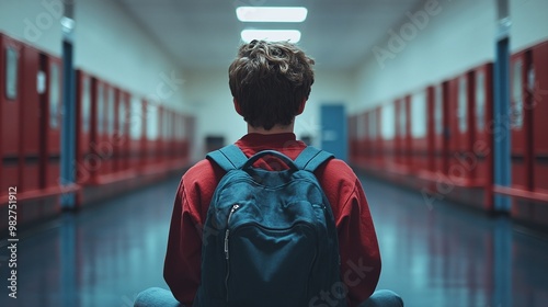 high school male student dealing with mental illness and the impact of loneliness, isolation, and the social stigma around mental health
