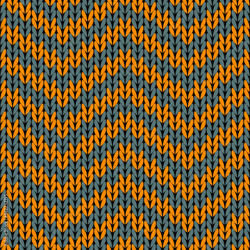 Knitted background pattern wallpaper knitting decorative print handmade textile knitting handiwork 