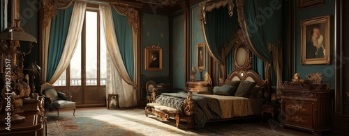 bedroom bed royal interior luxury