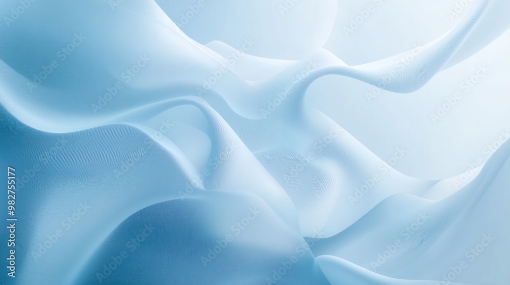 Obraz premium A light blue gradient background with smooth transitions, adding depth and a calming effect.