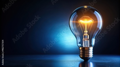 Technological lightbulb illuminating the darkness, innovation, creativity, LED light, modern, futuristic, electric