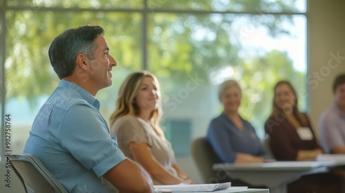 Employees participating in a professional development workshop