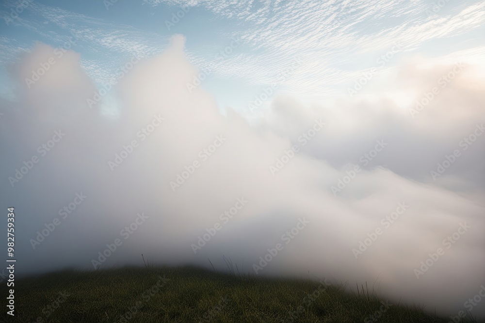Ethereal Fog Floating on a White Background Ethereal Fog Floating on a White Background