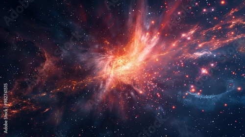 Cosmic explosion in space