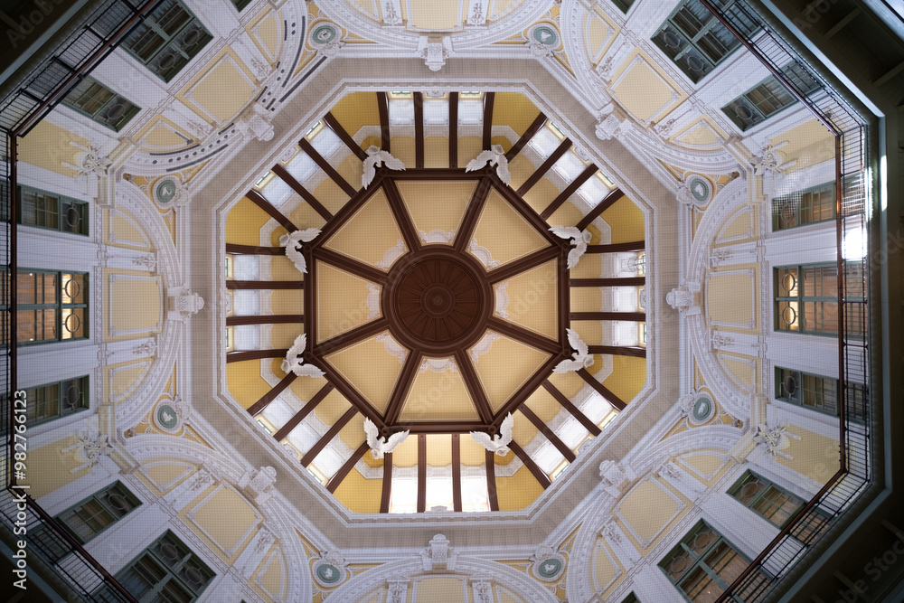 Ceiling of Tokyo station building, Japan