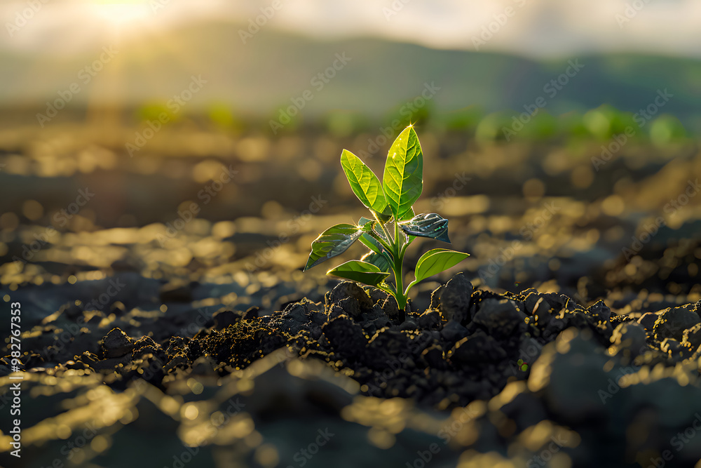 plant seeds growing in the soil. the concept of sustainability for food availability and the concept of growing investment and zakat plant seeds growing in the soil. the concept of sustainability for food availability and the concept of growing investment and zakat
