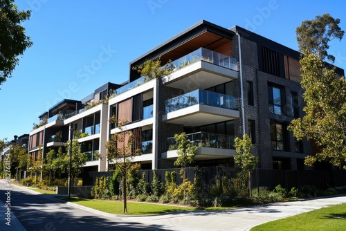 Residential and commercial Apartment building in inner Melbourne suburb VIC , Sydney NSW Australia , ai