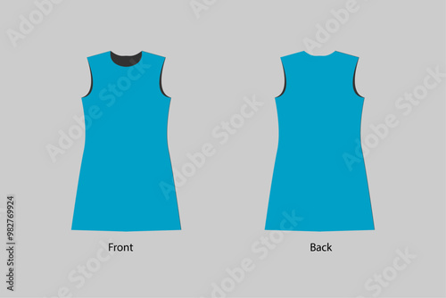 Cyan Design Women's Long Vest Template photo