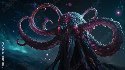 Cosmic Horror Deity with Tentacles