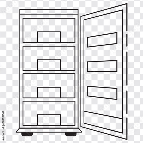refrigerator appliance kitchen icon symbol food cold household cooler ice storage freezer deep freezer cooling fridge refrigerator icon home temperature electric refrigeration fresh modern cool