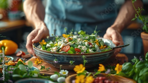 A highly realistic image of a person engaged in Preparing creepy snacks in the kitchen The scene is well-lit, with natural light highlighting the details. The background is slightly blurred 