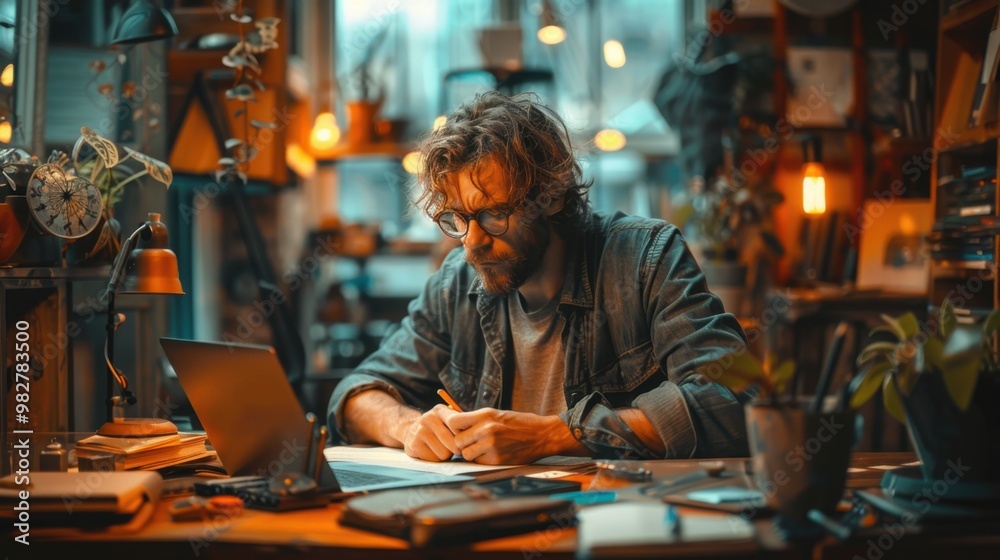 A highly realistic image of a person engaged in Graphic Designer – Designing logos in a creative agency The scene is well-lit, with natural light highlighting the details. The background is A highly realistic image of a person engaged in Graphic Designer – Designing logos in a creative agency The scene is well-lit, with natural light highlighting the details. The background is