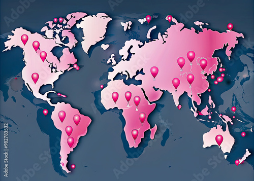 background with map