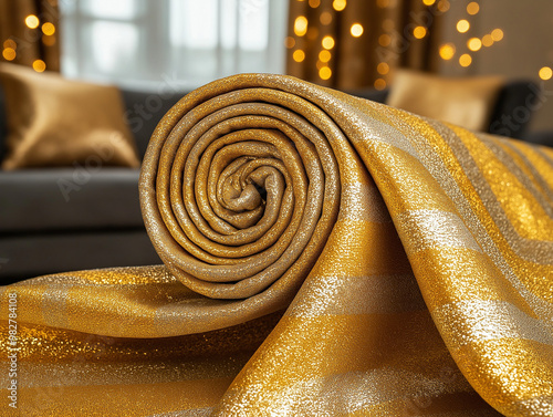 Golden fabric photo