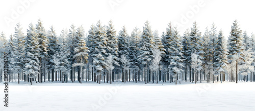 PNG Serene snowy forest landscape scene