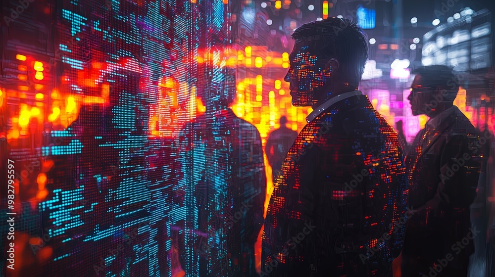 Fototapeta premium Chromatic Chaos on Cyber Street
