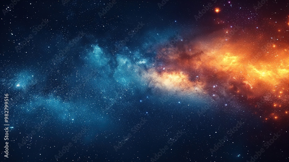 Mystical space and stars Mystical space and stars