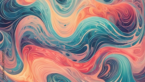 abstract colorful background with waves