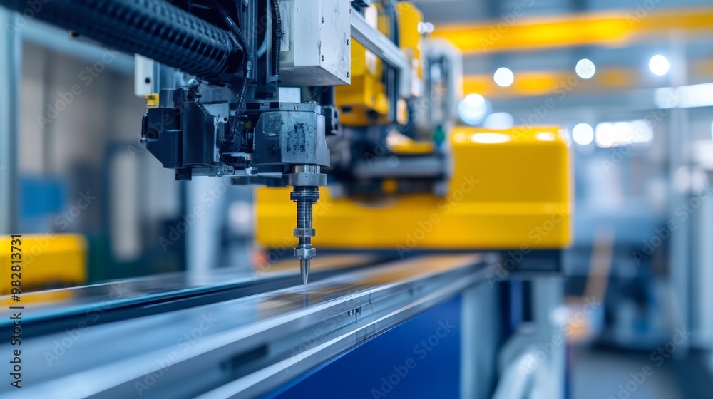 Industrial Robot Arm Precision Manufacturing High-Tech Machine Closeup Industrial Robot Arm Precision Manufacturing High-Tech Machine Closeup