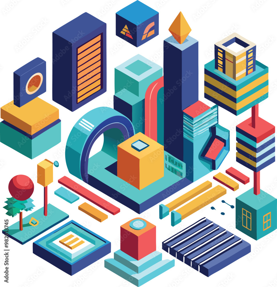 3D Isometric Illustrations - Modern and Stylish Design Assets 3D Isometric Illustrations - Modern and Stylish Design Assets