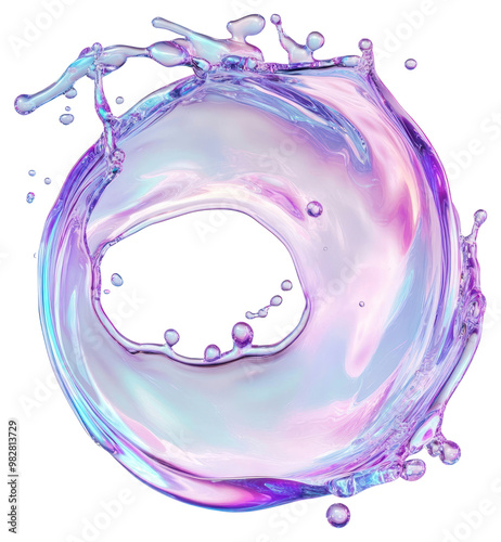 Clear gel splash background bubble circle. photo