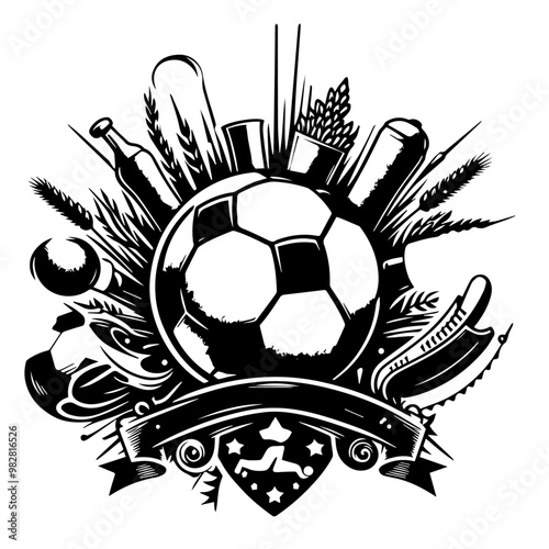 "Game On: A Dynamic Football Vector Capturing the Spirit of the Game"