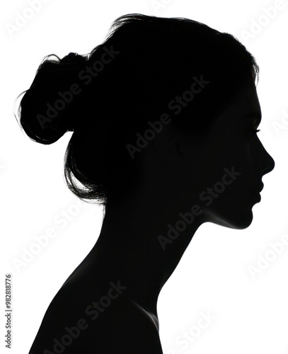 PNG Silhouette silhouette adult face.