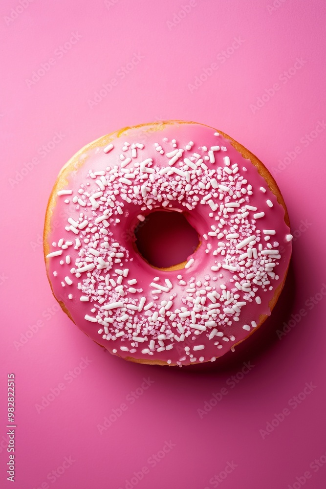 Colorful doughnuts with glaze and sprinkles isolated on background