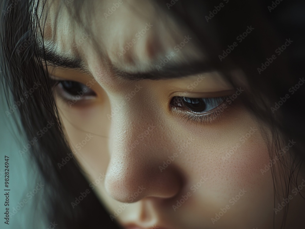 Contemplative Expression - Close-up of a Person's Face Contemplative Expression - Close-up of a Person's Face