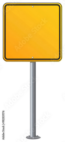 PNG Blank yellow road sign illustration